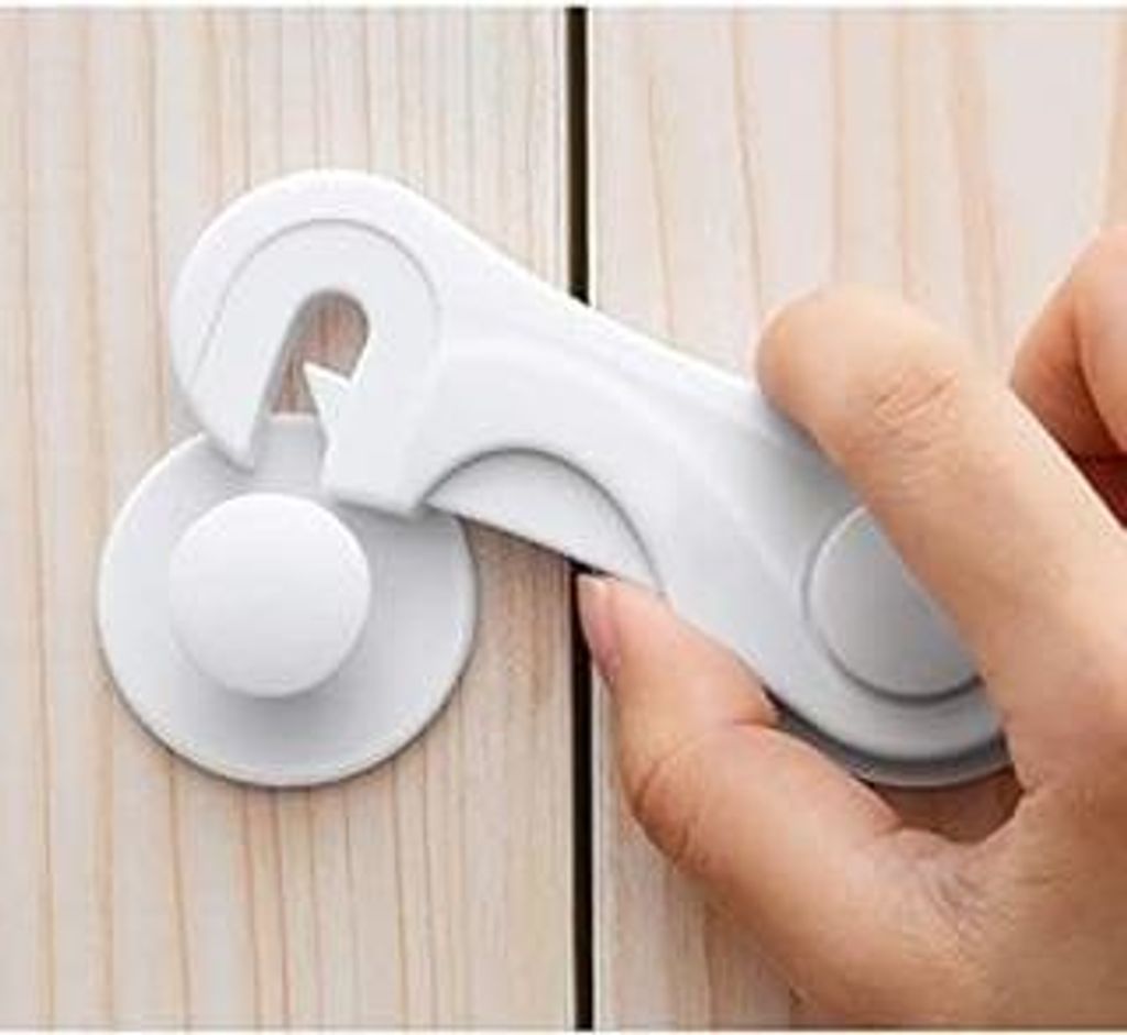 4 Stück Kindersicherung Schrank, Weiß Kindersicherung Schubladen für Babys und Kleinkinder, Schubladensicherung für Möbel, Küche, Schranksich...