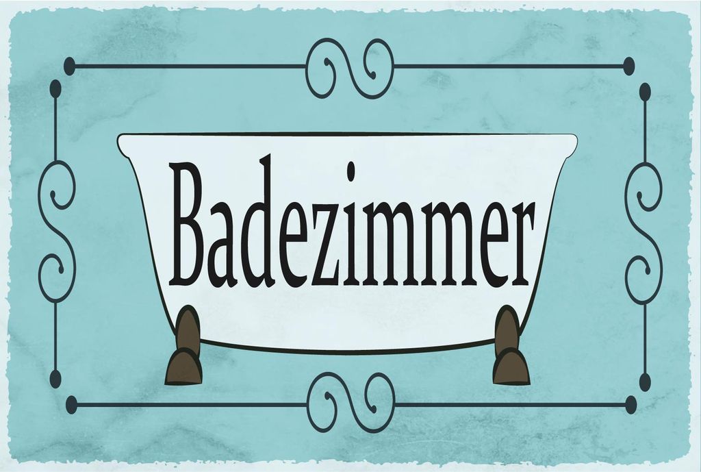 vianmo Holzschild 12x18 cm Badezimmer
