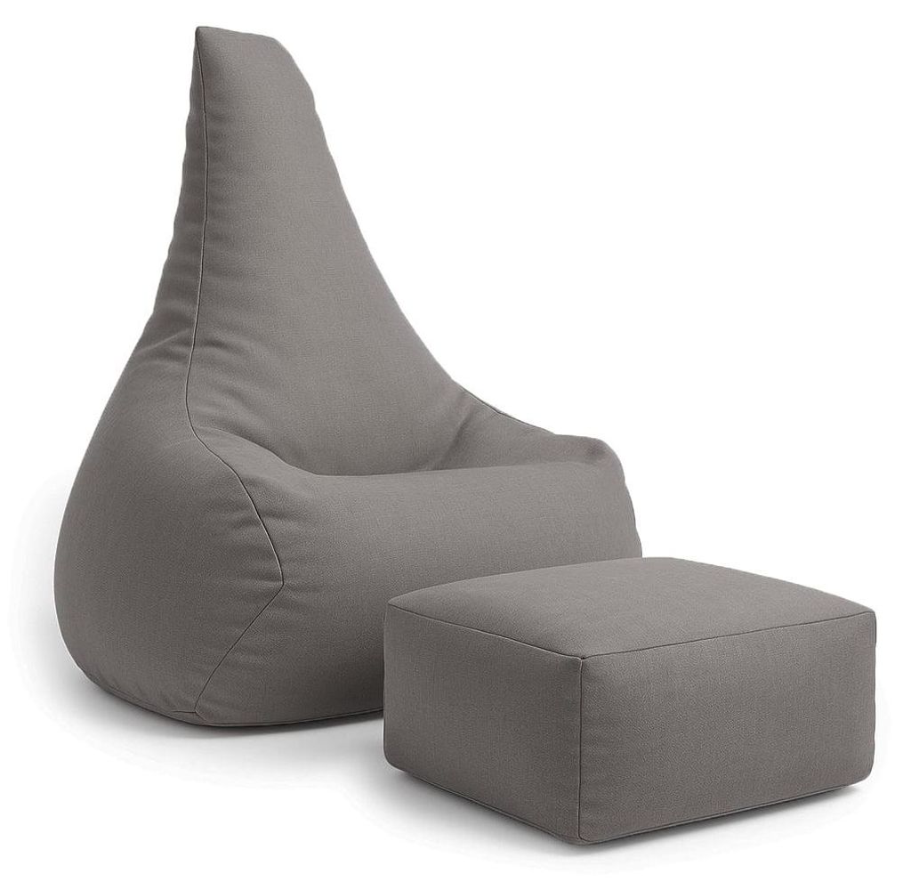 Kinder Sitzsack Birne Outdoor mit Fußhocker