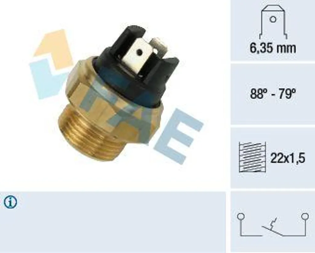 FAE 37340 Termocontatto Ventola Radiatore BX | Ricambio OE 6000056901