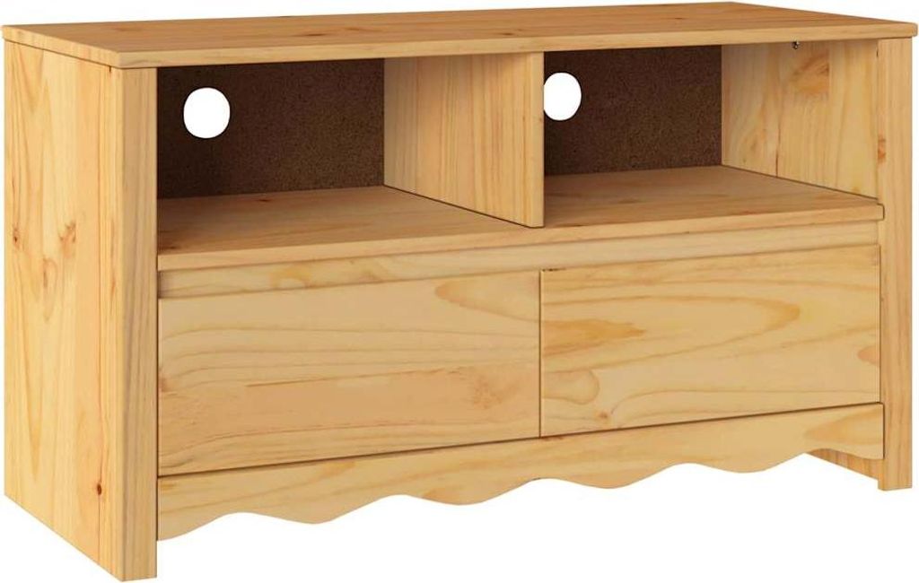 vidaXL TV-Schränk Drammen Eiche 99 x 43 x 55 cm Massivholz Kiefer