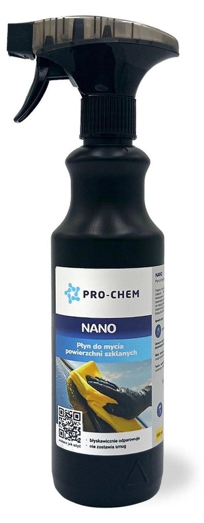 NANO - Profi-Fensterreiniger, schnelle, wischfeste Reinigung, Spray 500ml