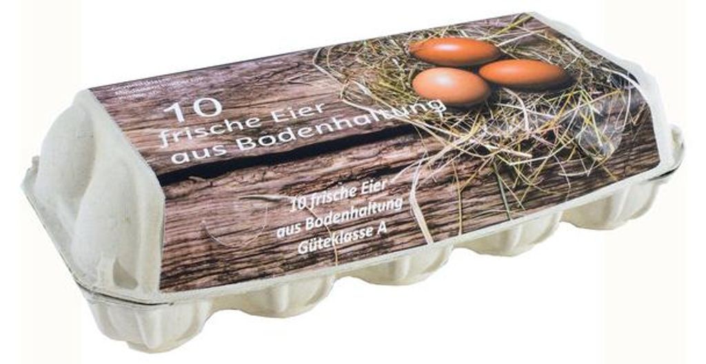 154x Eierverpackungen für 10 Eier Bodenhaltung weiß . Produktbild 