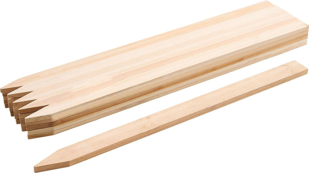 SucceBuy Holzpfähle, 25 Stück 12,7x38,1x914,4 mm Holzpflöcke, Holzpfosten mit angespitztem Ende, Zaunpfähle aus Tannenholz, ideal für Schlammz...