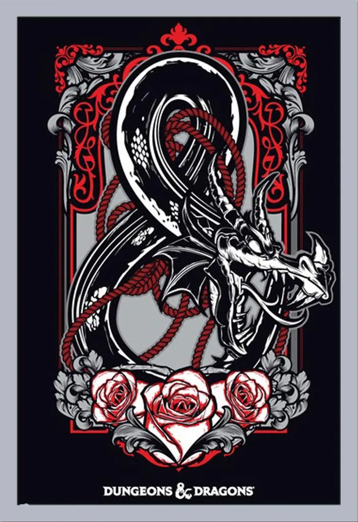 Offerta Poster D&D + Cornice Shinsuke MDF Argento 61x91.5 cm