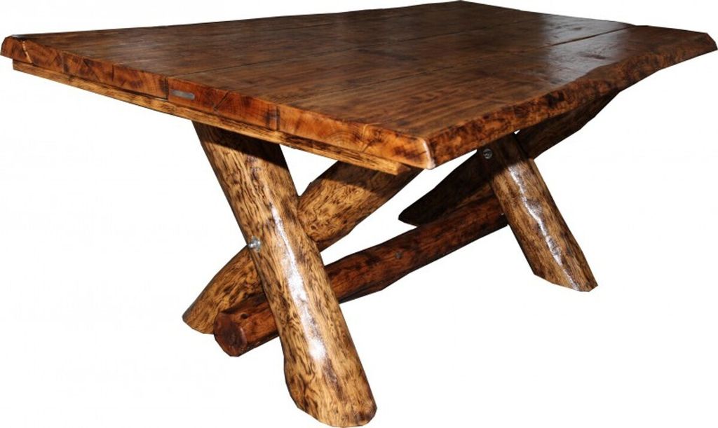 Rustikaler Eichen Esstisch 200 x 115 cm - Massiv und Schwer von Casa Padrino - Gasthaus Tisch Speisetisch Ritter Tisch - Restaurant Möbel