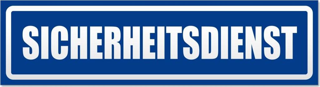 Sicherheitsdienst invertiert Magnetschild Schild magnetisch