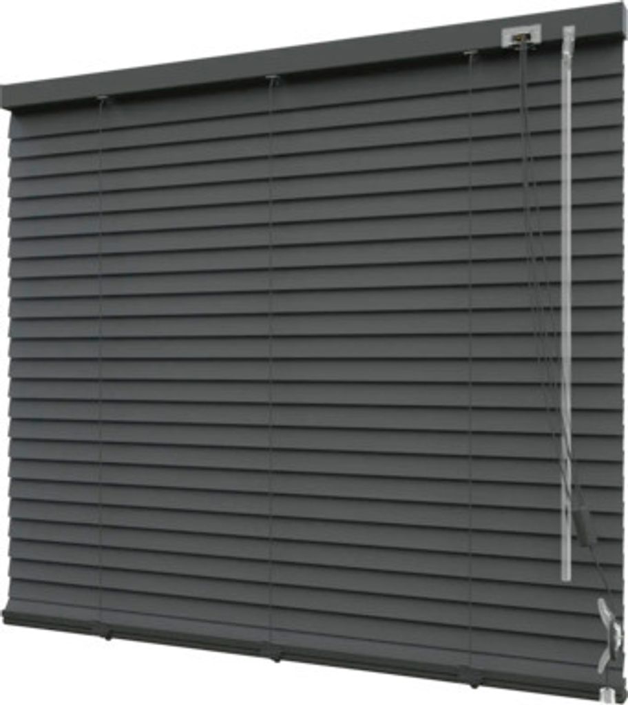 SOLUNA DIM-OUT Alu-Jalousie schiefer 90x130 cm, mit 20% mehr Lamellen zur besseren Verdunkelung