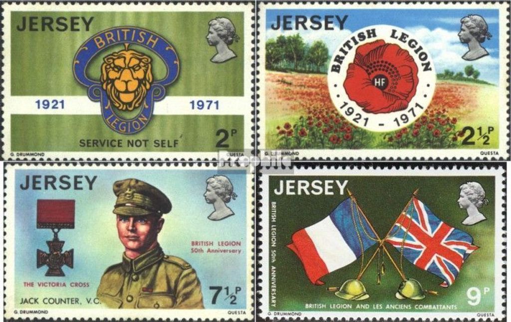 Briefmarken GB - Jersey 1971 Mi 53-56 (kompl.Ausg.) postfrisch Legion