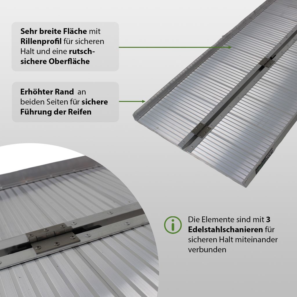 TRUTZHOLM Rollstuhlrampe klappbar 152 cm Traglast 272 kg Produktbild 9