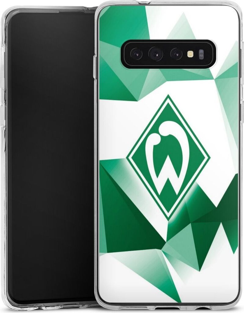 DeinDesign Handyhülle für Samsung Galaxy S10 Plus Silikon Hülle Case Smartphone Schutzhülle Offizielles Lizenzprodukt SV Werder Bremen Tarnmuster