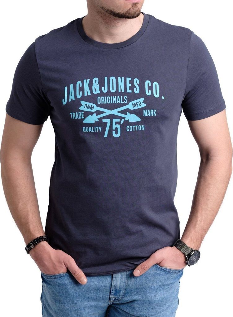 Jack & Jones T-Shirt Aus Reiner Baumwolle Mit Logo-Print (12202040) Ab