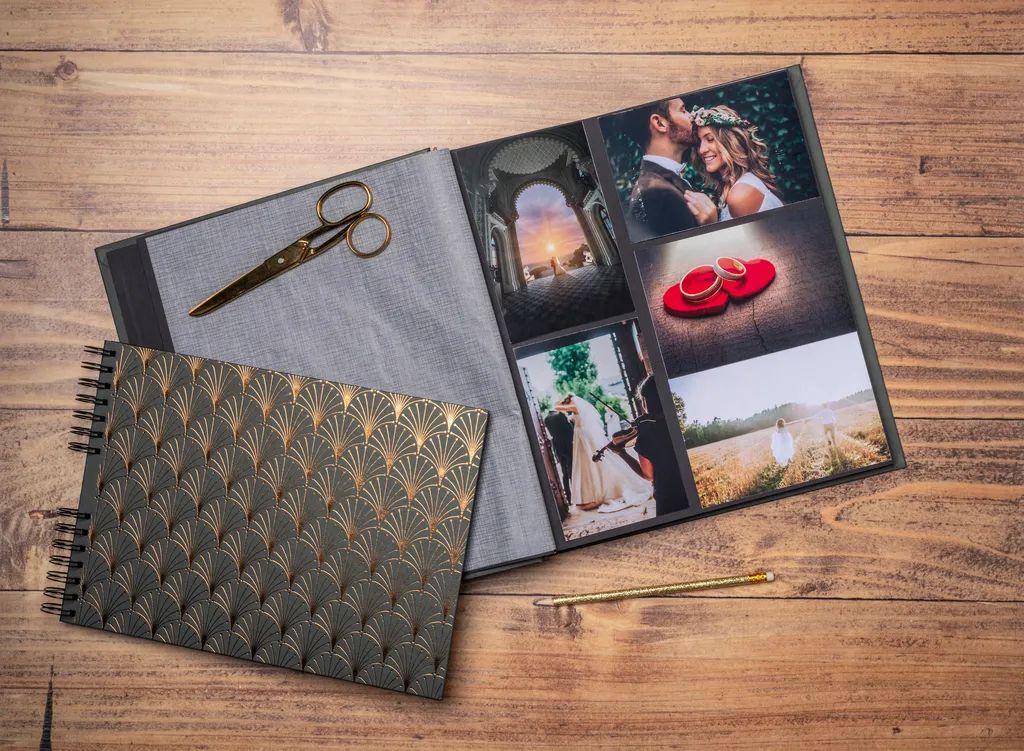 Exacompta 16095E Album fotografico Néo Déco Nero 29x32 cm 60 pagine nere - 4