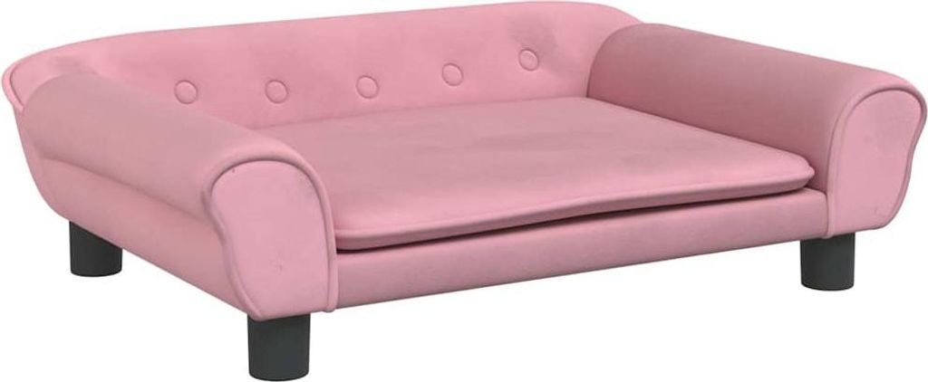 vidaXL Kindersofa Rosa 70x45x26 cm Samt