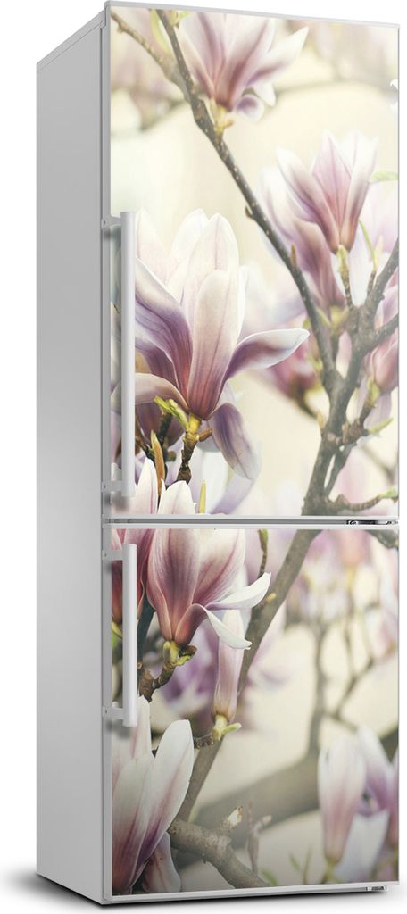 Tulup Kühlschrankdekoration - 70x190 cm - Aufkleber auf dem Kühlschrank - Magnolie