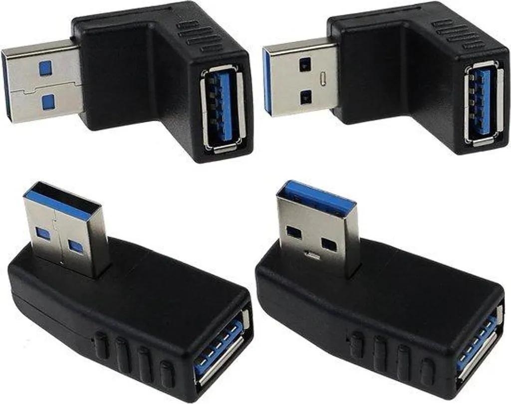 Hub USB 3.0 haute vitesse 4 ports avec connecteur incliné à 90°