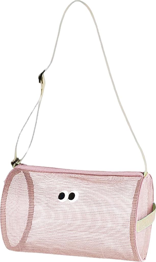 Aufbewahrungstasche aus Netzstoff, Kosmetik-Organizer mit verstellbarem Schultergurt, Reißverschluss, belüfteter, atmungsaktiver Make-up-Koffer, ...
