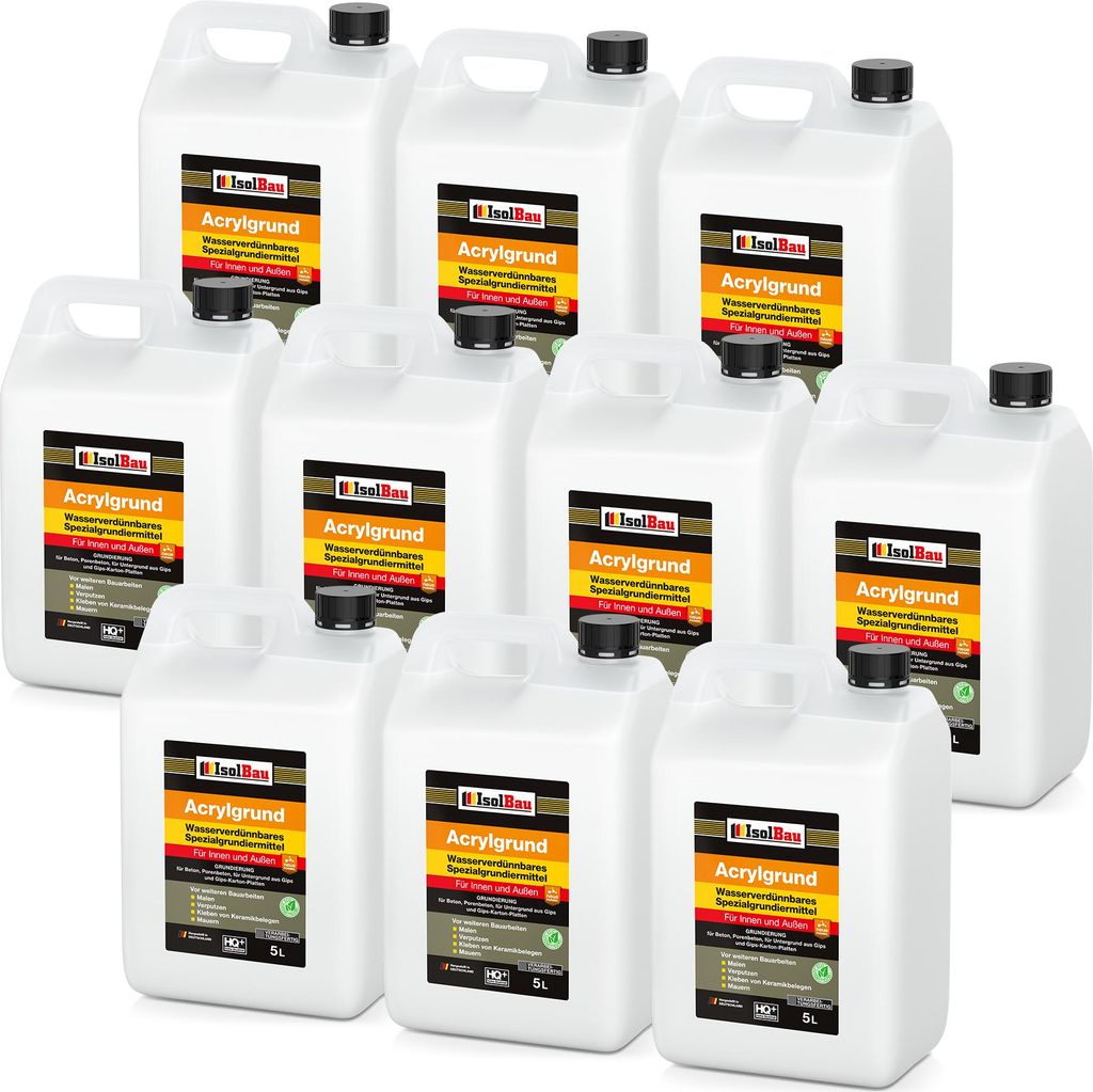 Isolbau Acryl-Grund - 50 L Wasserverdünnbares Grundiermittel für eine professionelle Grundierung Innen & Außen