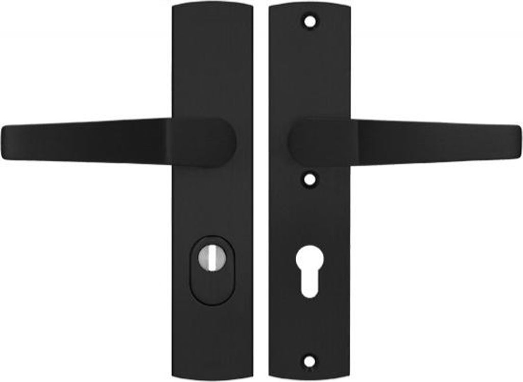 Axa Arrow Premium 72 WB Griff, Klasse 3, mit FLEX-Einsatzschutz (Brandschutz), Farbe F8 - Schwarz (Türstärke 74-83 mm)
