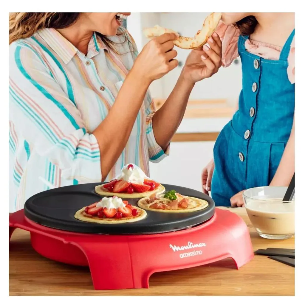 Crêpière 4 crêpes Moulinex Accessimo antiadhésif - Cuisson rapide