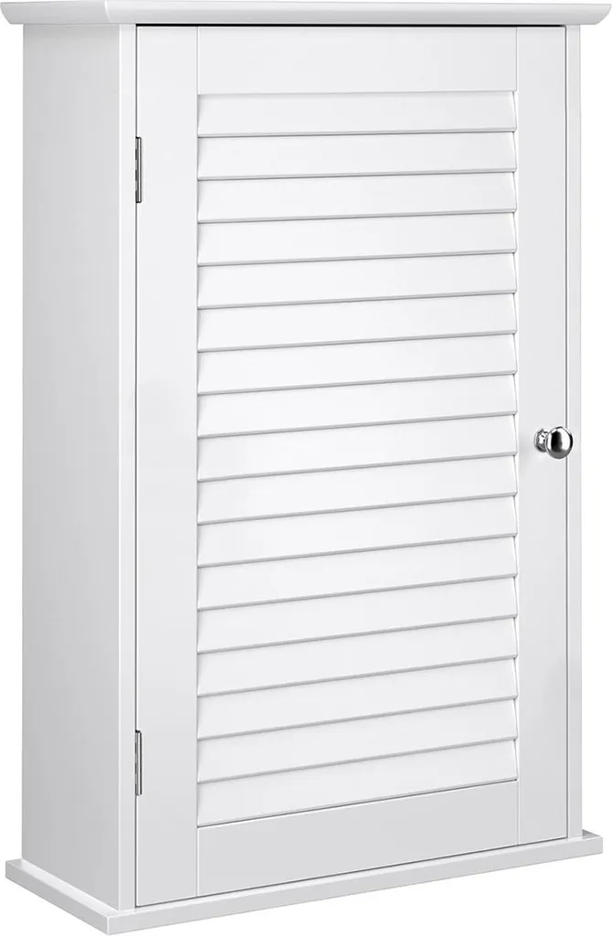 Placard mural blanc suspendu avec étagère réglable style scandinave