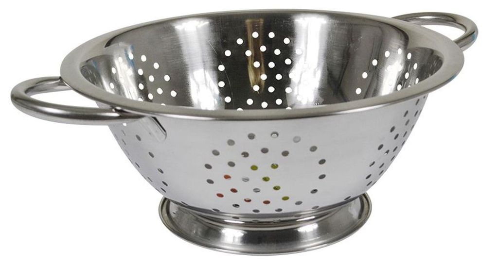 BURI Edelstahl-Sieb mit Standfuß 24cm Küchensieb Seiher Produktbild 