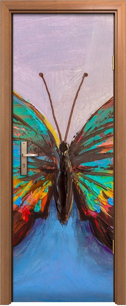 Türposter 70x200 cm Türaufkleber Türtapete Türfolie Klebefolie Malerei schöner Schmetterling