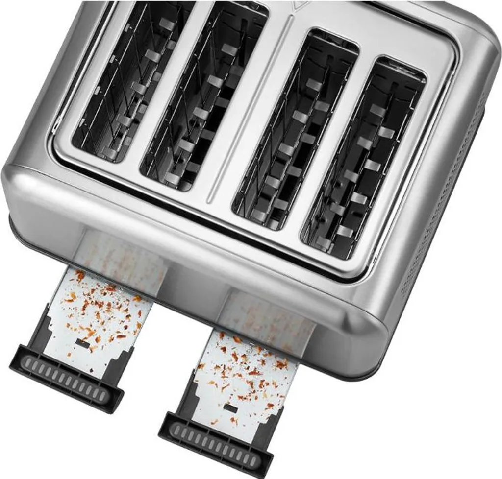 Grille-pain 4 tranches idéal petit-déjeuner familial rapide inox EU - 5