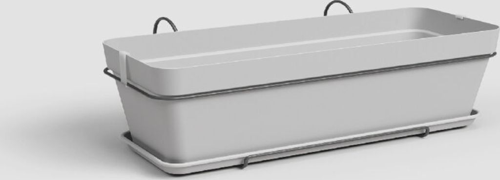 Artevasi Capri Plant Box Balcony Kit, Grau, 14 l, 285 mm, Produktbild 