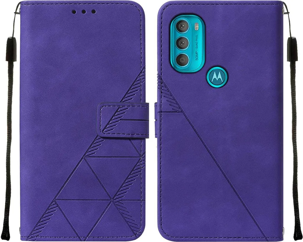 Cover Motorola Moto G71 5G Viola con Porta Carte e Supporto Flip