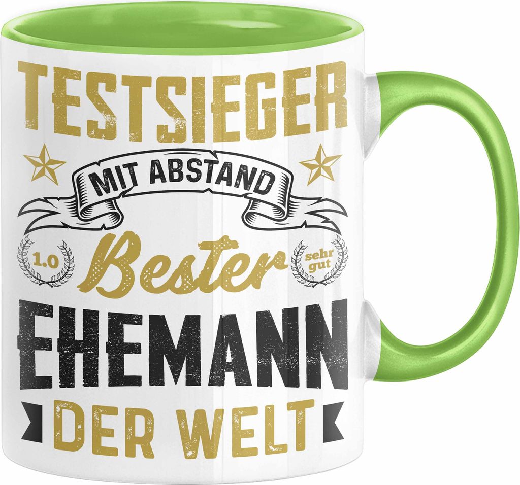 Bester Ehemann Geschenk Tasse Mit Abstand Bester Ehemann Der Welt Hochzeitstag Jahrestag Geschenkidee Valentinstag Ehemänner (Grün)