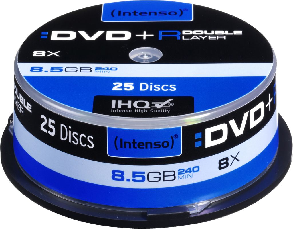 Intenso DVD+R 8,5 GB DL Double Layer 8x Speed - 25stk Cake Produktbild