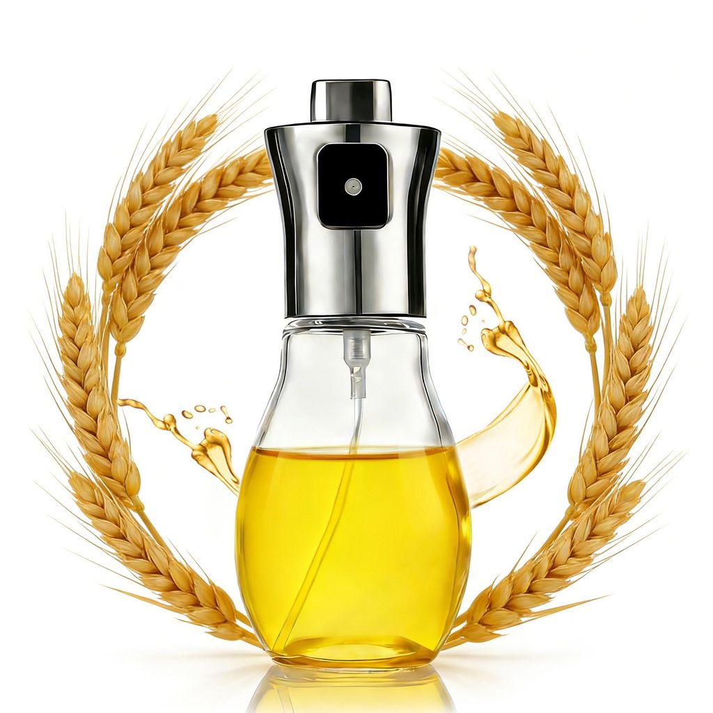 Ölspender öl sprühflasche glas 200ml, Ölsprüher für Speiseöl (1-tlg), Olivenölsprüher für Salat, Grillen, Backen in der Küche