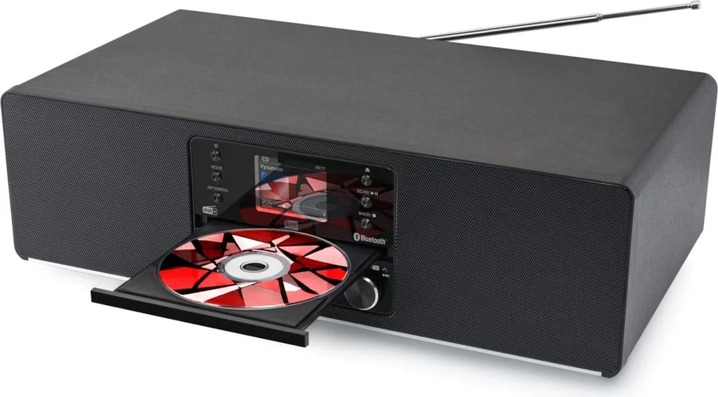 Mini tour JVC RD-E984B noir Bluetooth, puissance sonore et design compact