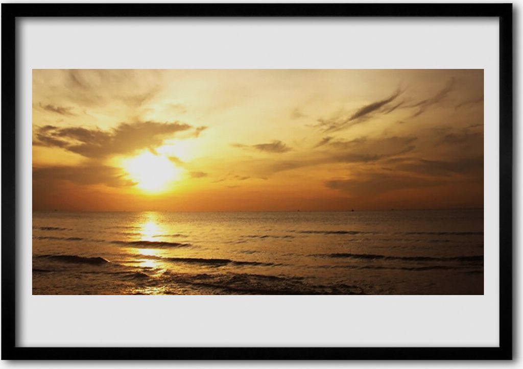 Bild 100x70 MDF-Rahmen Wandkunst Meer Landschaft