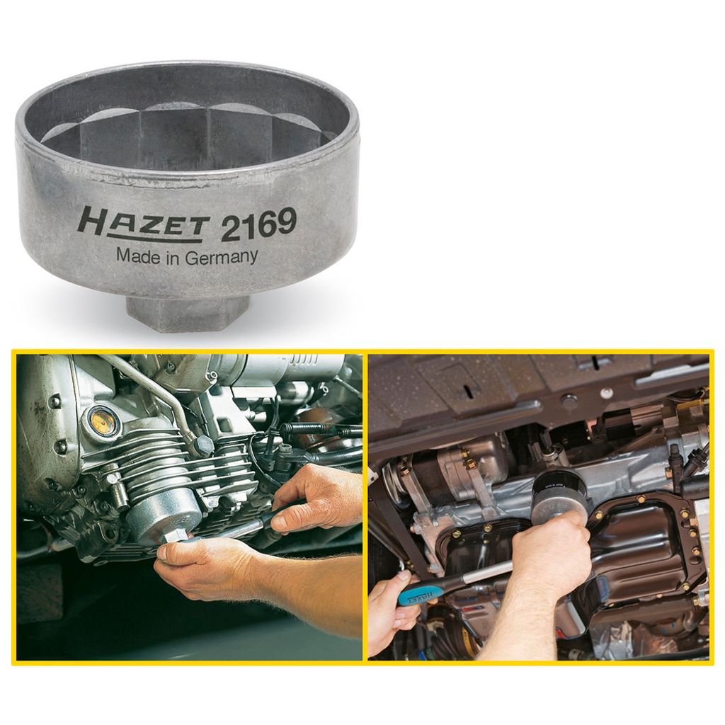 Hazet Ölfilterschlüssel 2169, 3/8 (10 mm) Vierkant hohl, Produktbild 