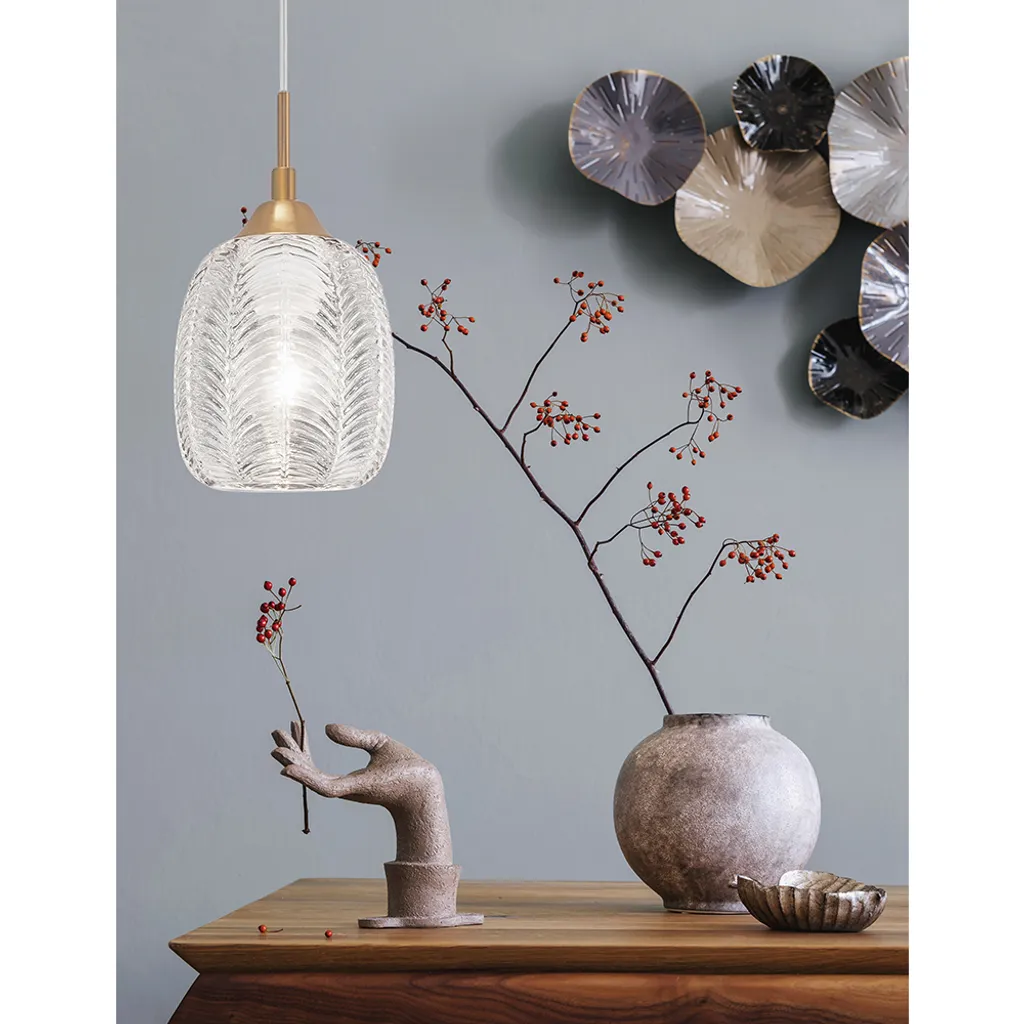 Nova Luce Vario Lampada Sospensione Vetro Trasparente Design Moderno