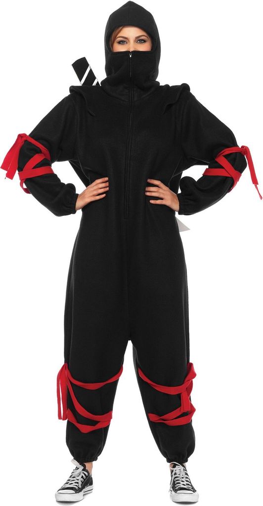 Ninja Overall Karneval Faschingskostüm Damen Herre Größe: M-L