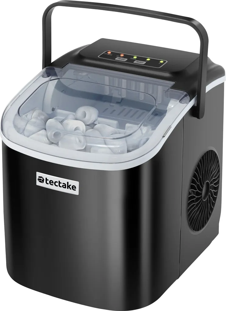 Machine à glaçons ARCTIC Noire 1,2L - 2 Tailles avec Arrêt Automatique