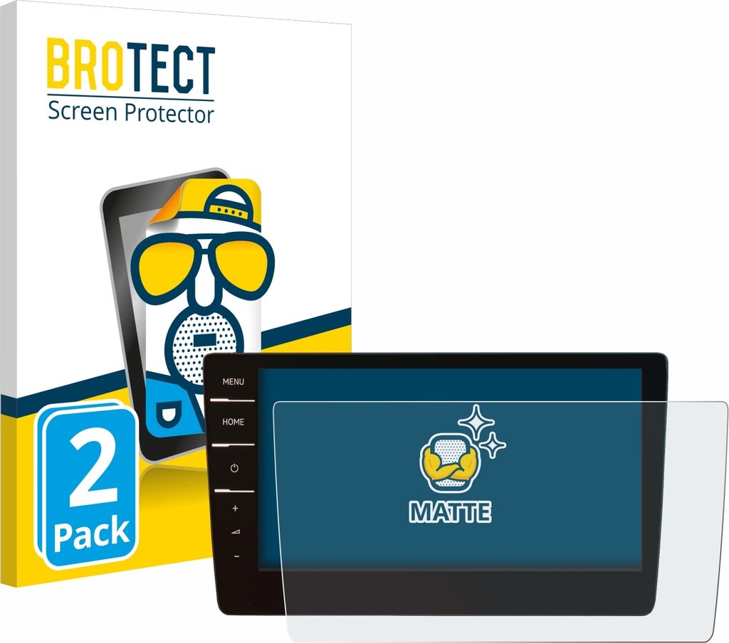 2x BROTECT Schutzfolie für Volkswagen Passat 2019 Discover Pro 9.2" 2019 Displayschutz Displayschutzfolie Folie Matt Entspiegelungsfolie
