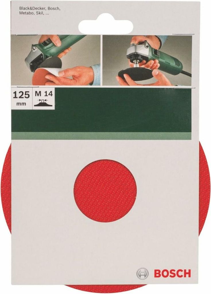 Bosch Gummischleifteller für Winkelschleifer, Ø 125 mm, Klettsystem