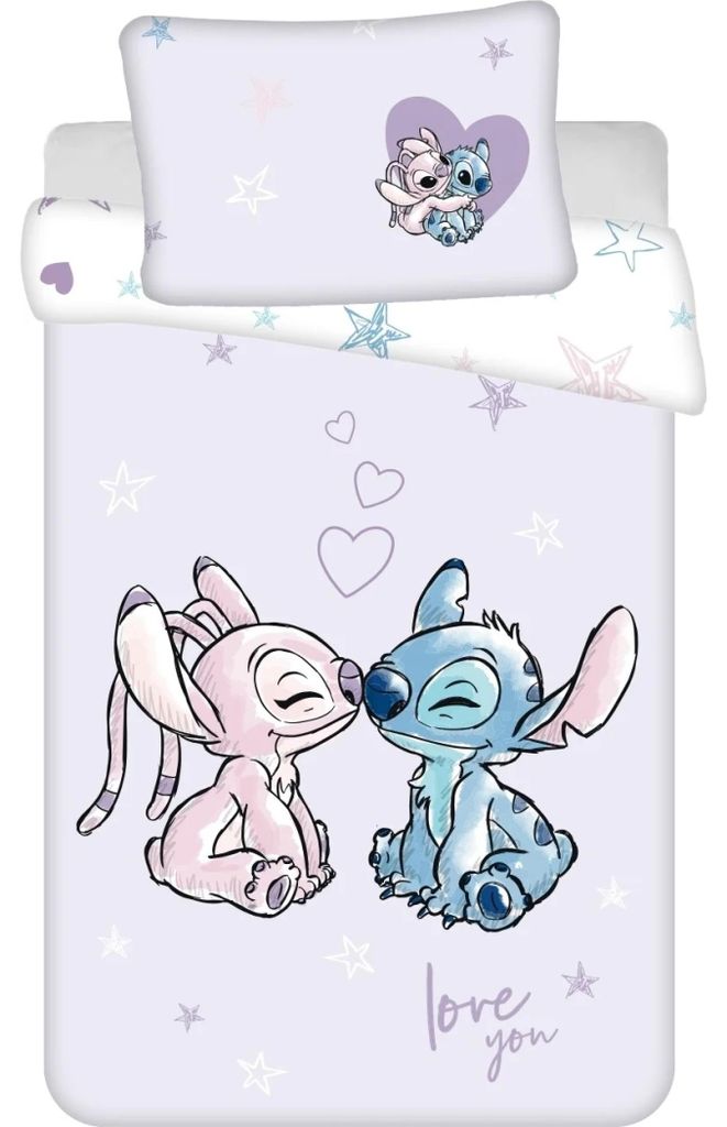 Stitch Peuterdekbedovertrek - 100 x 135 cm - 40 x 60 cm - Productafbeelding 