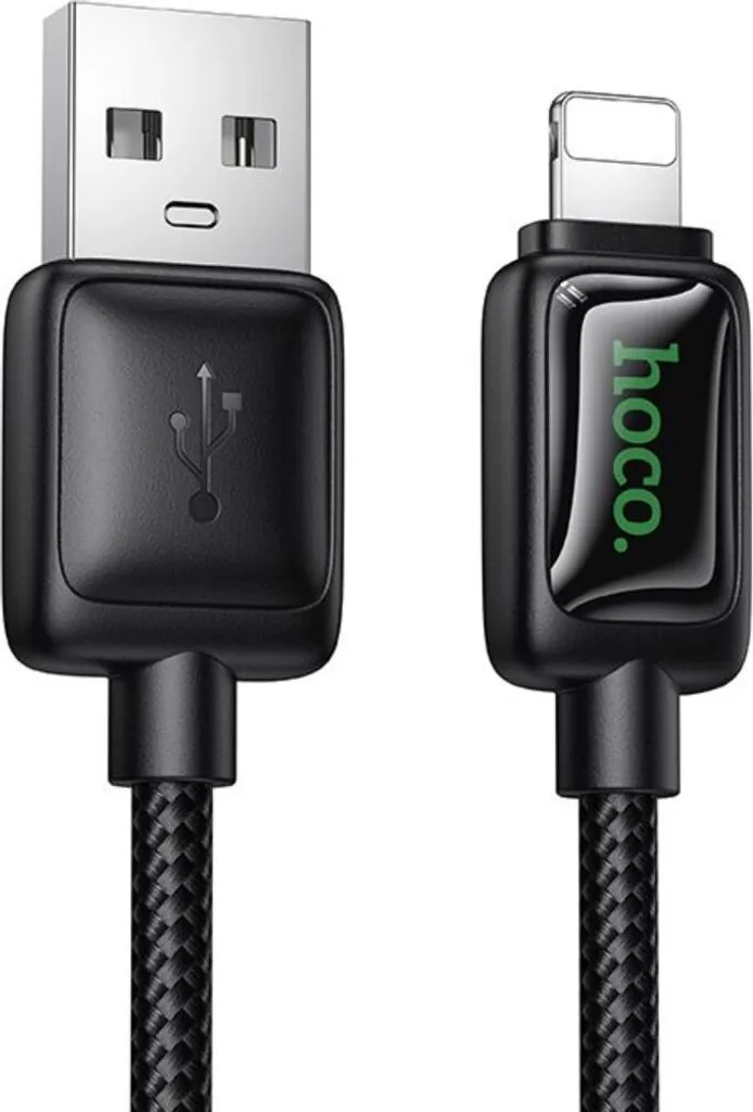 Cavo Lightning Hoco U146 con Display LCD | 2,4A 1.2m Nero per iPhone