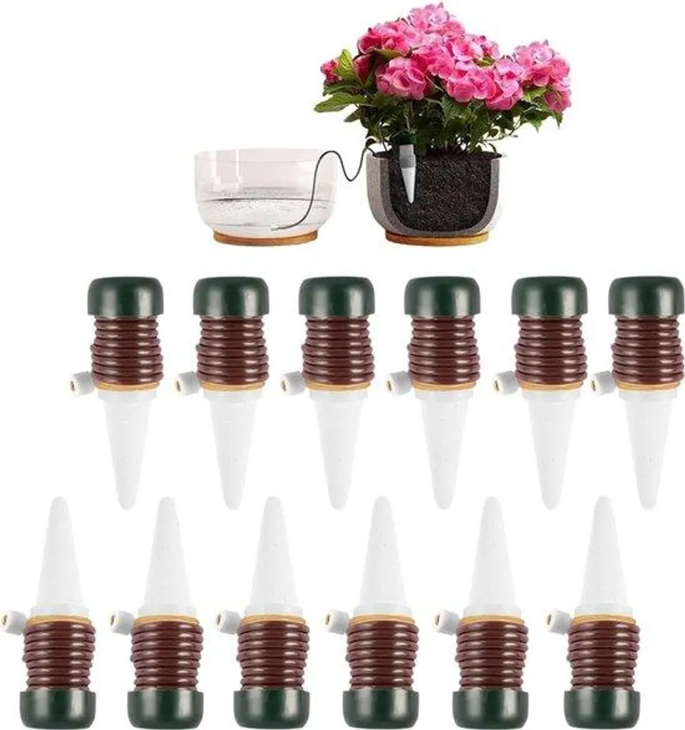 Arrosage automatique plantes de balcon : lot de 12 pots autonomes réglables