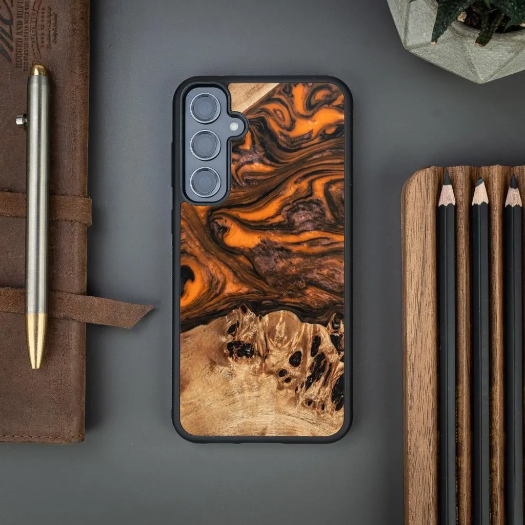 Cover Bewood Arancione per Samsung S23 FE: Accessorio di Design Unico - 2
