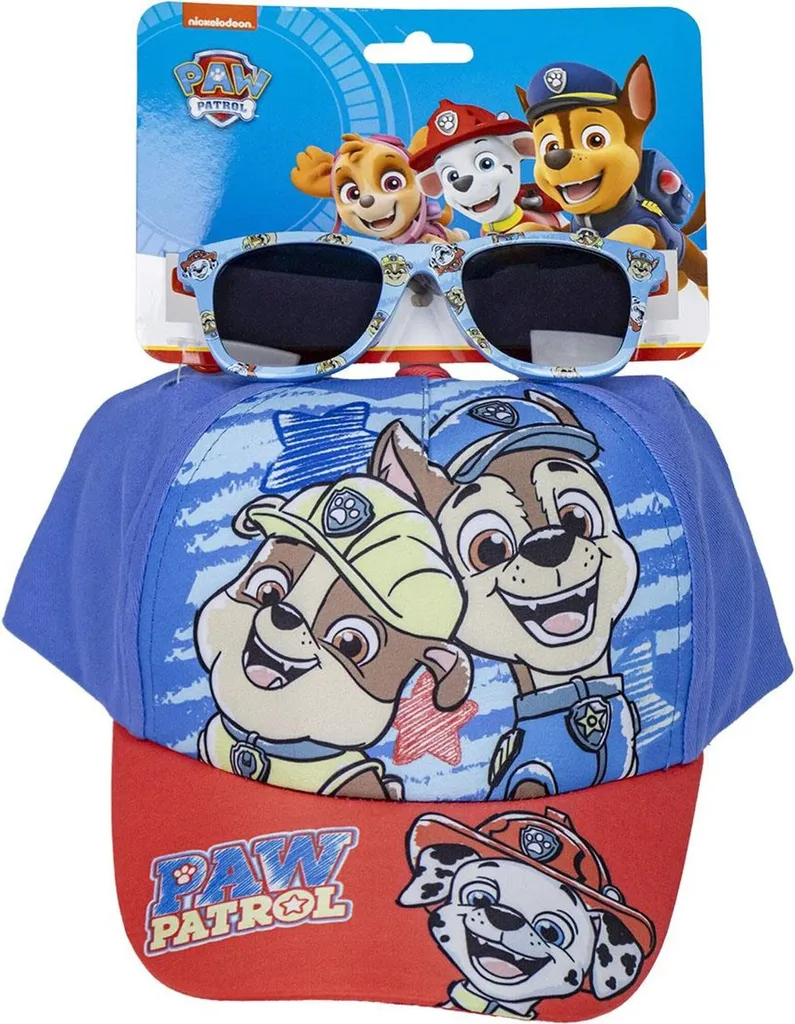 Kit Avventura Paw Patrol: Cappellino Visiera e Occhiali Sole Bambino