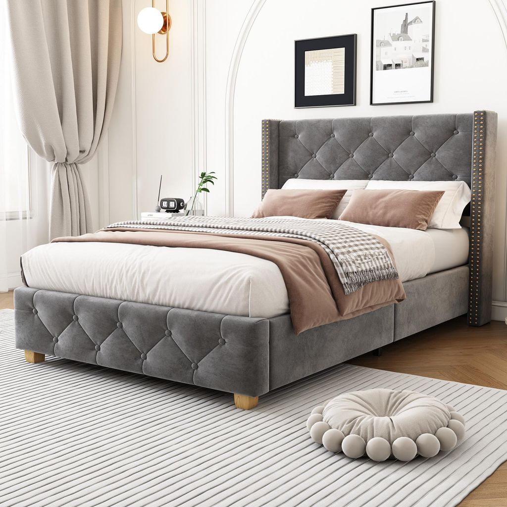 Flieks Polsterbett 90x190cm Jugendbett mit Lattenrost, Produktbild 