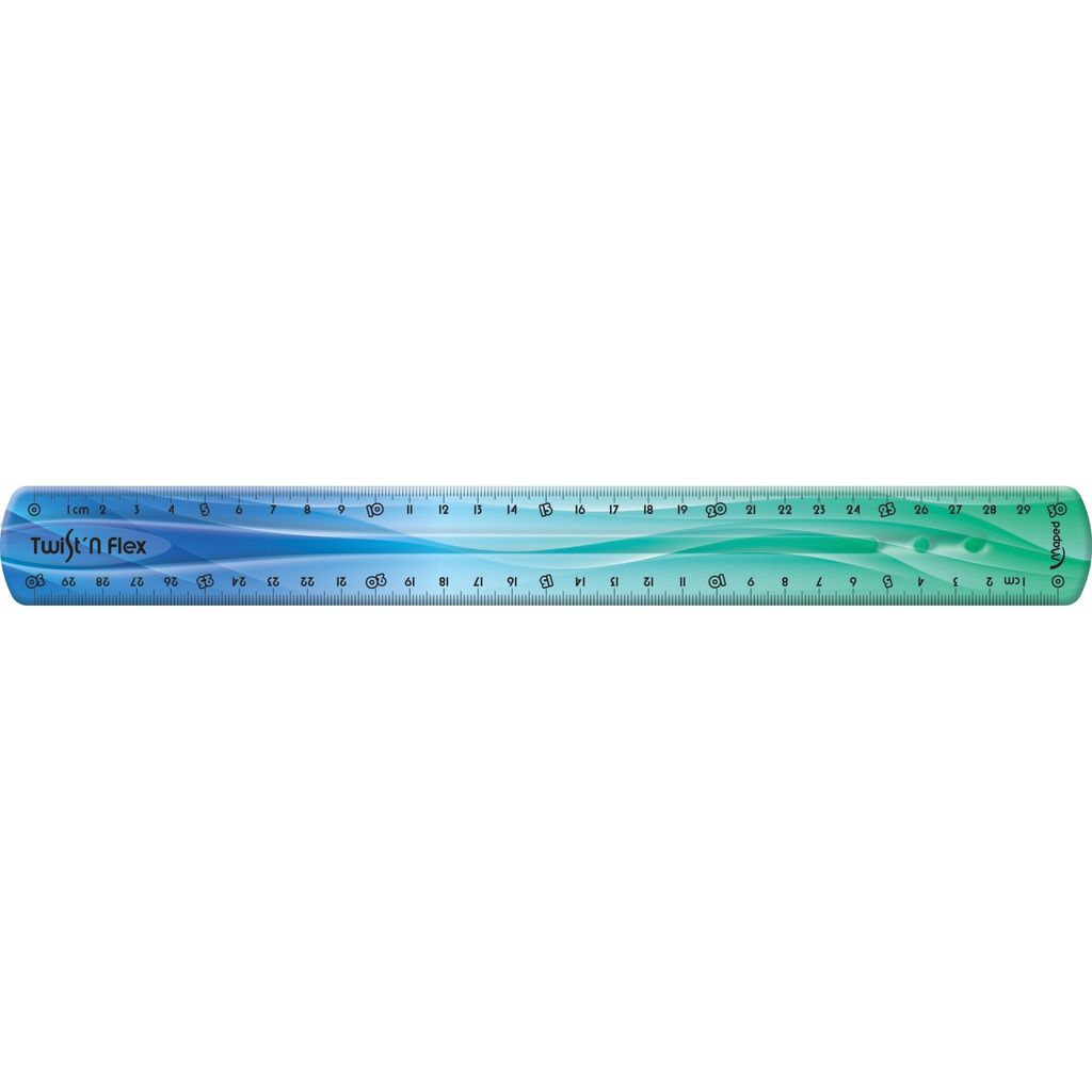 Lineal 30cm TWIST'n FLEX Decor sort. Produktbild 