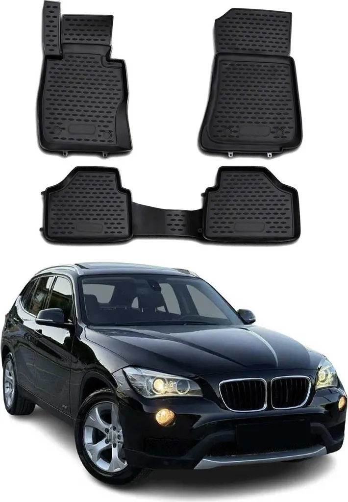 Tappetini All-Weather BMW X1 E84 2009-2015 - Gomma TPE Nera 4 Pezzi