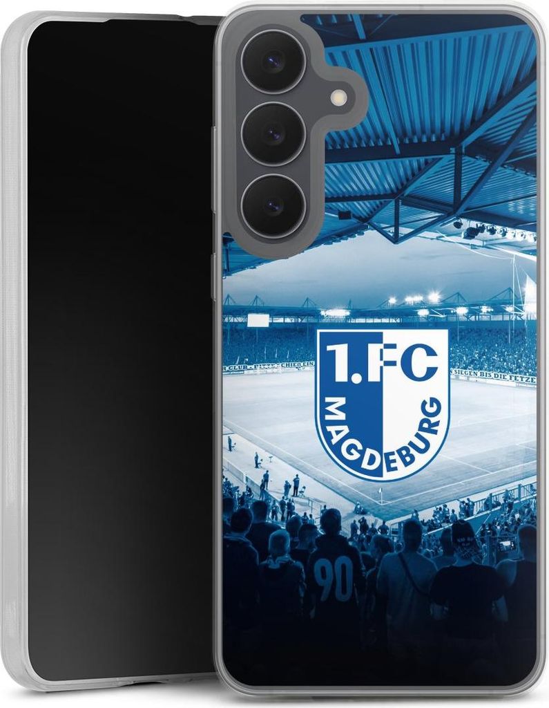 DeinDesign Slim Hülle für Samsung Galaxy S25 FE Silikon Case Ultra Dünn Handyhülle Stadion 1. FC Magdeburg 1. FCM